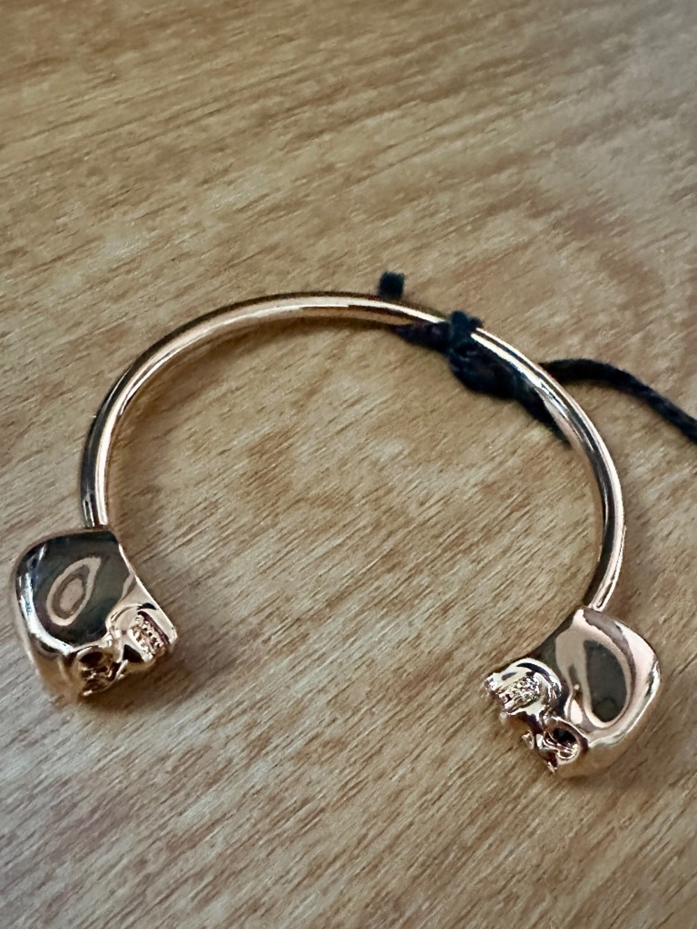 Martí Rose Gold Double Skull Crystal Eye Cuff Bracelet NWT